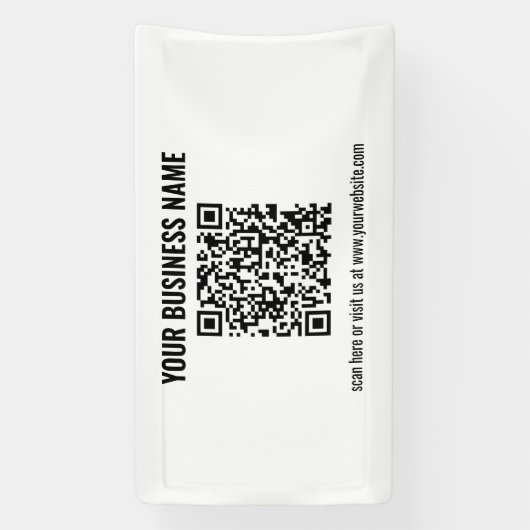 Banderoles Créez votre propre code QR | Transparent (Verticale)