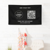 Banderoles Créez votre propre logo d'entreprise QR Code & Web (En situation)