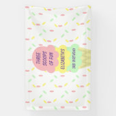 Banderoles Crème de glace 3e anniversaire (Verticale)