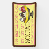 Banderoles Crème de glace Parti social Dessert Banana Split S (Verticale)
