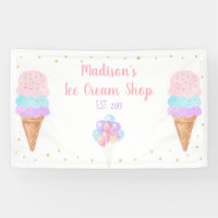 Crème de glace rose or Pastel Anniversaire