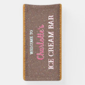 Banderoles Crème glacée au chocolat (Verticale)