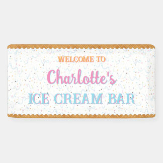 Banderoles Crème Glacée Blanche