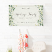 Banderoles Crème Snowberry+Eucalyptus Fête de Noël (En situation)