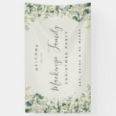 Banderoles Crème Snowberry+Eucalyptus Fête de Noël (Vertical)