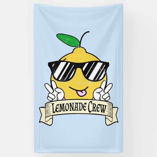 Banderoles Crew de limonade - Kawaii Peace Main et lunettes d (Vertical)