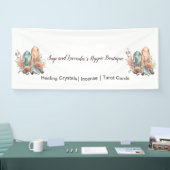 Banderoles Cristaux et fleurs Votre nom d'entreprise (Salon professionnel)