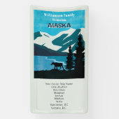 Banderoles Croisière Reunion Famille Alaska (Verticale)