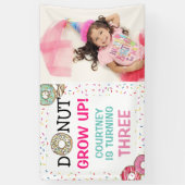 Banderoles Croissance de la mignonne beigne | Photo Anniversa (Vertical)