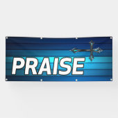 Banderoles croix bleues et planches Louanges (Horizontal)