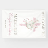 Banderoles Croix rose de confirmation (Horizontal)