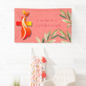 Banderoles Croix rouge et jaune et une confirmation de colomb (En situation)