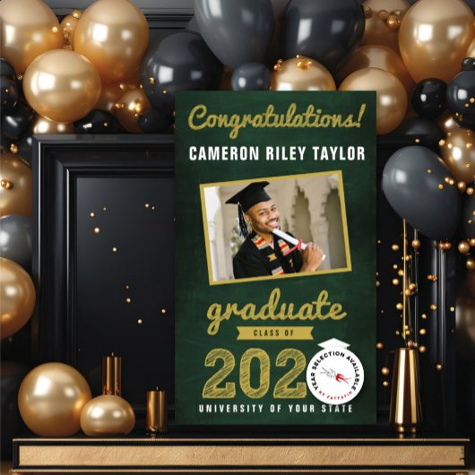 Banderoles Croquis de tableau noir 2025 Photo Graduation Part