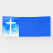 Banderoles Cross of Light Jesus Christ Customizable Christian (Horizontal)