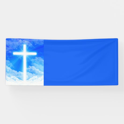 Banderoles Cross of Light Jesus Christ Customizable Christian (Horizontal)