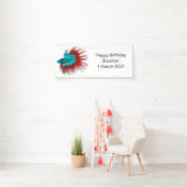 Banderoles Crowntail betta fish dessin animé (En situation)