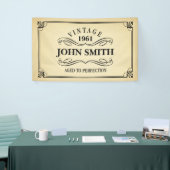 Banderoles Cru âgé à l'anniversaire de perfection (Salon professionnel)