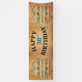 Banderoles Cru toute conception d'anniversaire d'âge (Vertical)