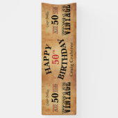 Banderoles Cru toute conception d'anniversaire d'âge (Vertical)