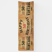 Banderoles Cru toute conception d'anniversaire d'âge et (Vertical)