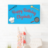 Banderoles Cuisine Chef Cuisine Enfants 1er anniversaire (En situation)