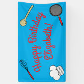 Banderoles Cuisine Chef Cuisine Enfants 1er anniversaire (Vertical)