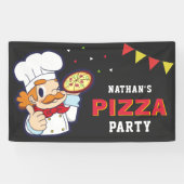 Banderoles Cuisine Chef Pizza Enfants Anniversaire (Horizontal)