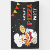 Banderoles Cuisine Chef Pizza Enfants Anniversaire (Vertical)