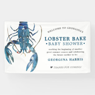 Banderoles Cuisine de homard bleu océan  Baby shower