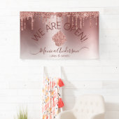 Banderoles Cupcake Bakery Pastry Chef Glitter Drips Rose Gold (En situation)