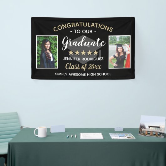 Banderoles Custom 2 Photo Félicitations aux diplômés (Salon professionnel)