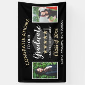Banderoles Custom 2 Photo Félicitations aux diplômés (Vertical)