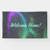Banderoles Custom 3' x 5' Welcome Home Vinyl Banner - Personn (Horizontal)