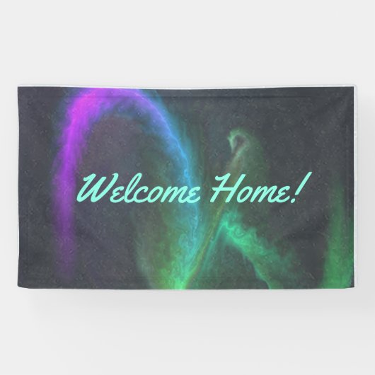Banderoles Custom 3' x 5' Welcome Home Vinyl Banner - Personn (Horizontal)
