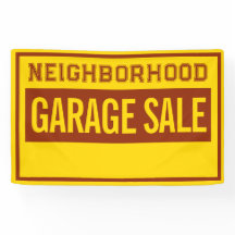 Custom 4 ft Garage Sale Banner