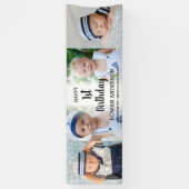 Banderoles Custom 4 Photo Collage Enfants Fête 1er anniversai (Vertical)