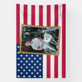 Banderoles Custom American Flag with Your Photo, Dorm Decor (Verticale)