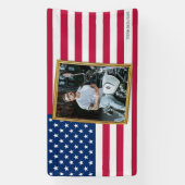 Banderoles Custom American Flag with Your Photo, Dorm Decor (Verticale)