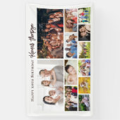 Banderoles Custom Birthday Photo Collage Welcome Sign modern (Vertical)