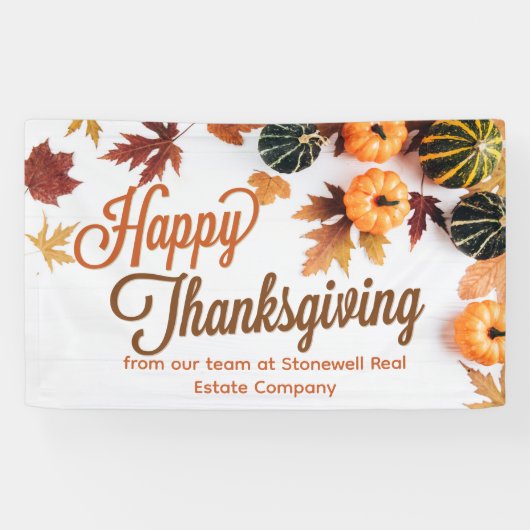Banderoles Custom Business Thanksgiving Beau Citrouille (Horizontal)