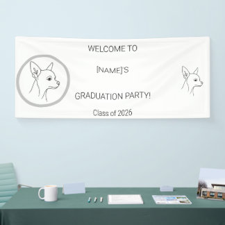 Banderoles Custom Dog Graduate Welcome Banner | Photo & Breed