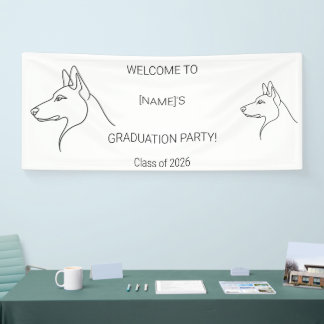 Banderoles Custom Dog Graduate Welcome Banner | Photo & Breed