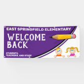 Banderoles Custom Elementary Welcome Back to School (Horizontal)