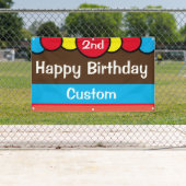 Banderoles Custom Happy 2e anniversaire (En situation)