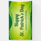Banderoles Custom Happy St. Patrick's Day Green Sparkle Party (Vertical)
