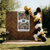 Banderoles Custom Look Who's 50 Happy Birthday Photo Collage