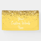 Banderoles Custom Mustard Yellow & Gold Birthday Party Photo (Horizontal)