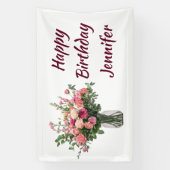 Banderoles Custom Name Flower Floral Bouquet (Verticale)