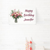 Banderoles Custom Name Flower Floral Bouquet (Insitu)