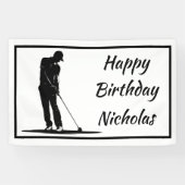 Banderoles Custom Name Greeting Golf Golfer Player (Horizontal)